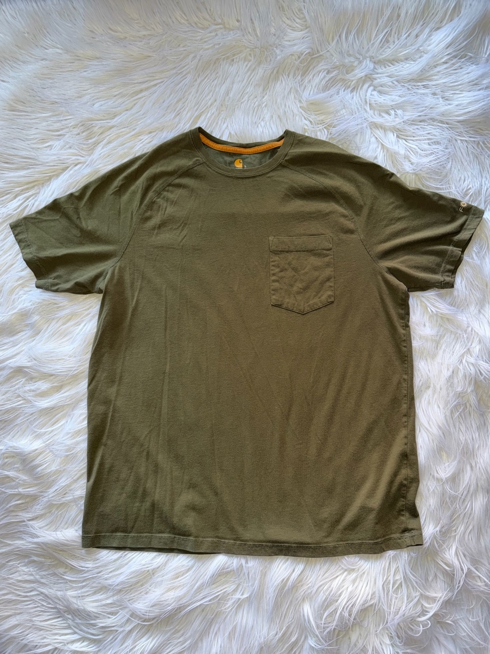 Carhartt Force Olive Green Short-Sleeve Pocket Tee